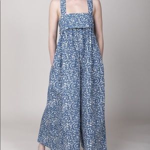 ULLA JOHNSON | Iggy Floral Print Wide Leg Jumpsuit